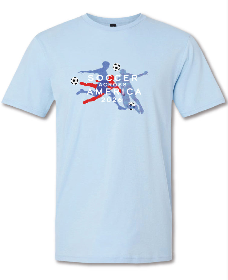 Soccer Across America Short Sleeve T-Shirt Light Blue