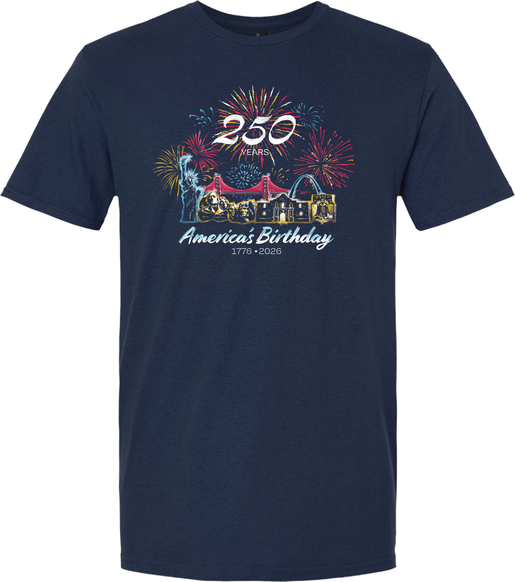 America's Birthday Short Sleeve T-Shirt Navy