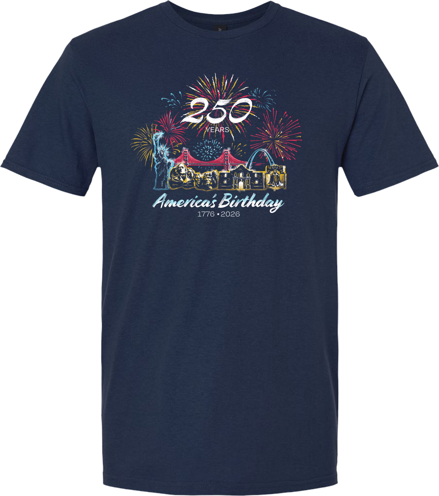 America's Birthday Short Sleeve T-Shirt Navy