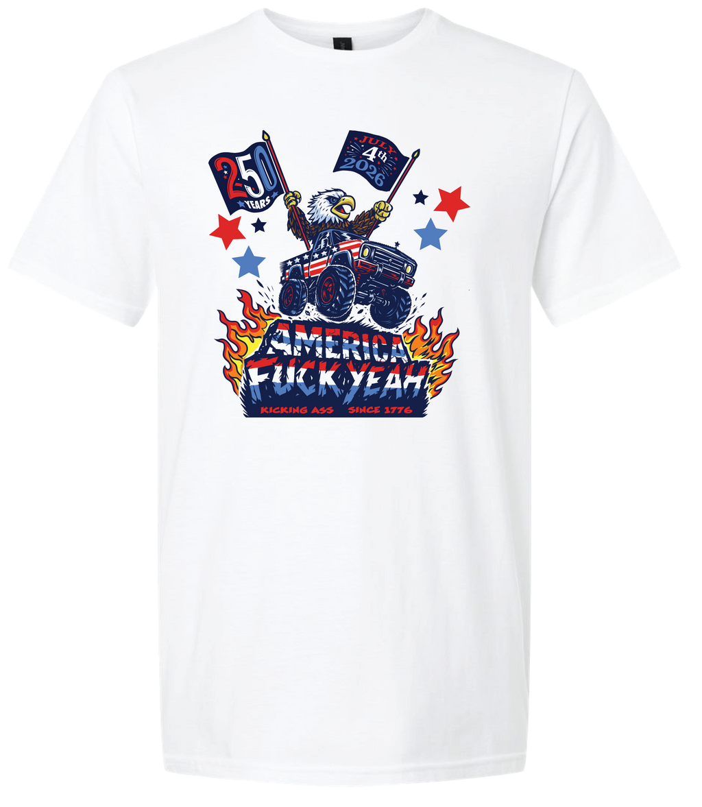 America F Yeah Short Sleeve T-Shirt White