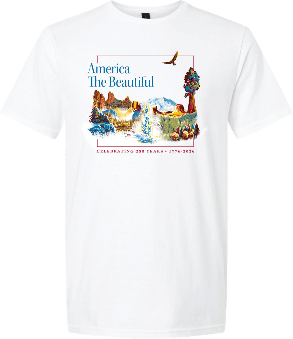 America The Beautiful Short Sleeve T-Shirt White