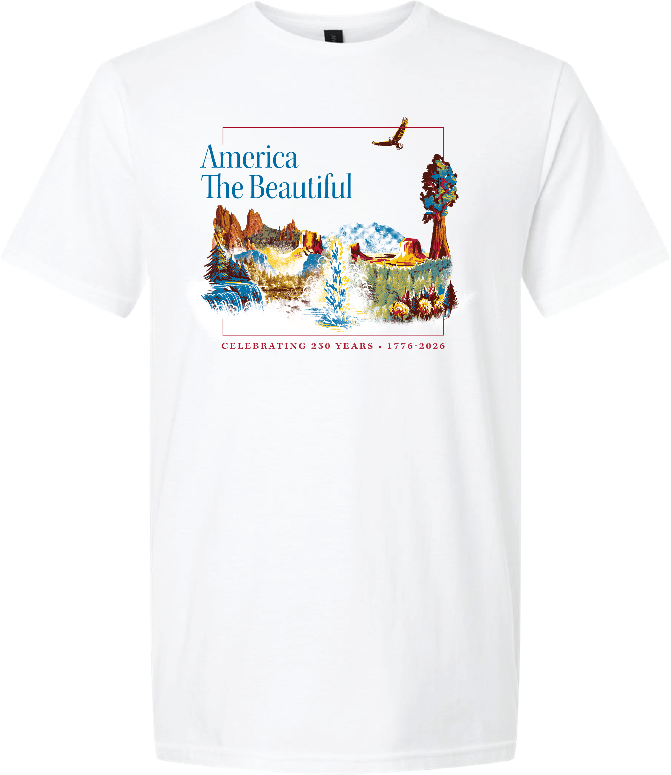 America The Beautiful Short Sleeve T-Shirt White
