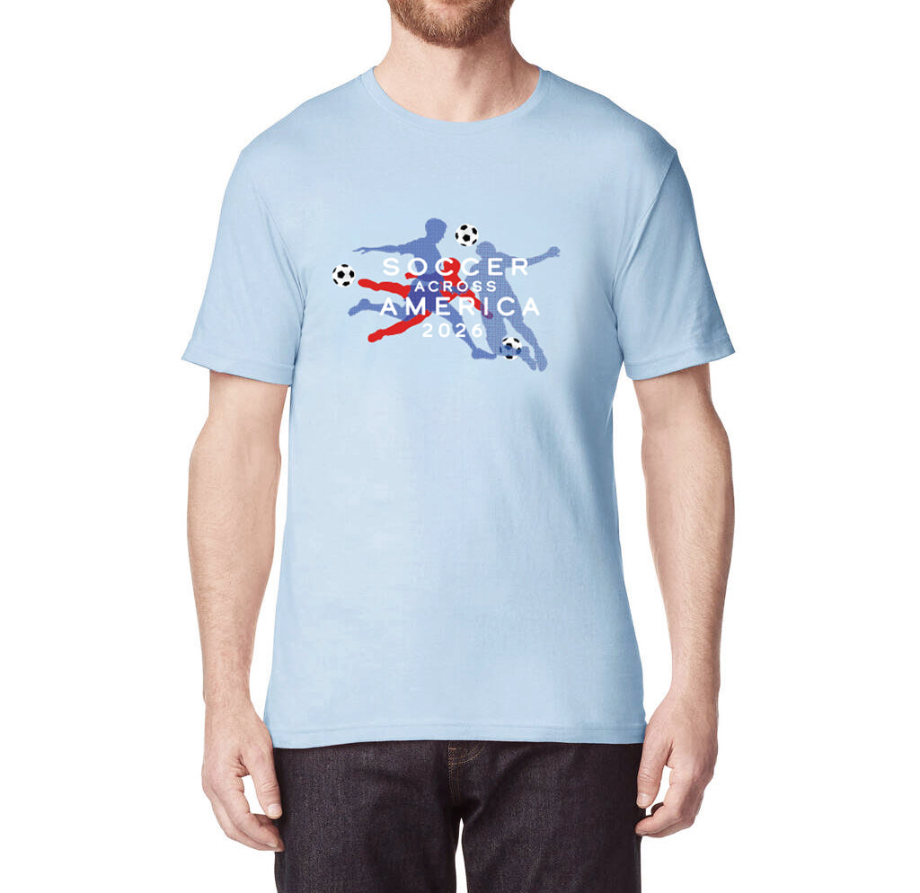 Soccer Across America Short Sleeve T-Shirt Light Blue