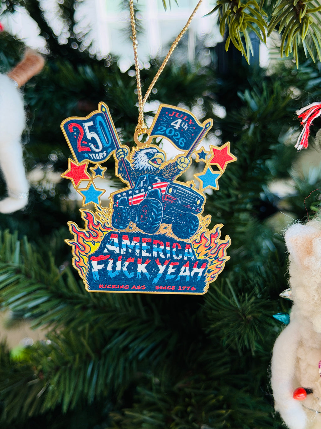 America F Yeah Ornament