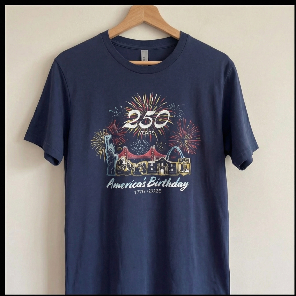 America's Birthday Short Sleeve T-Shirt Navy