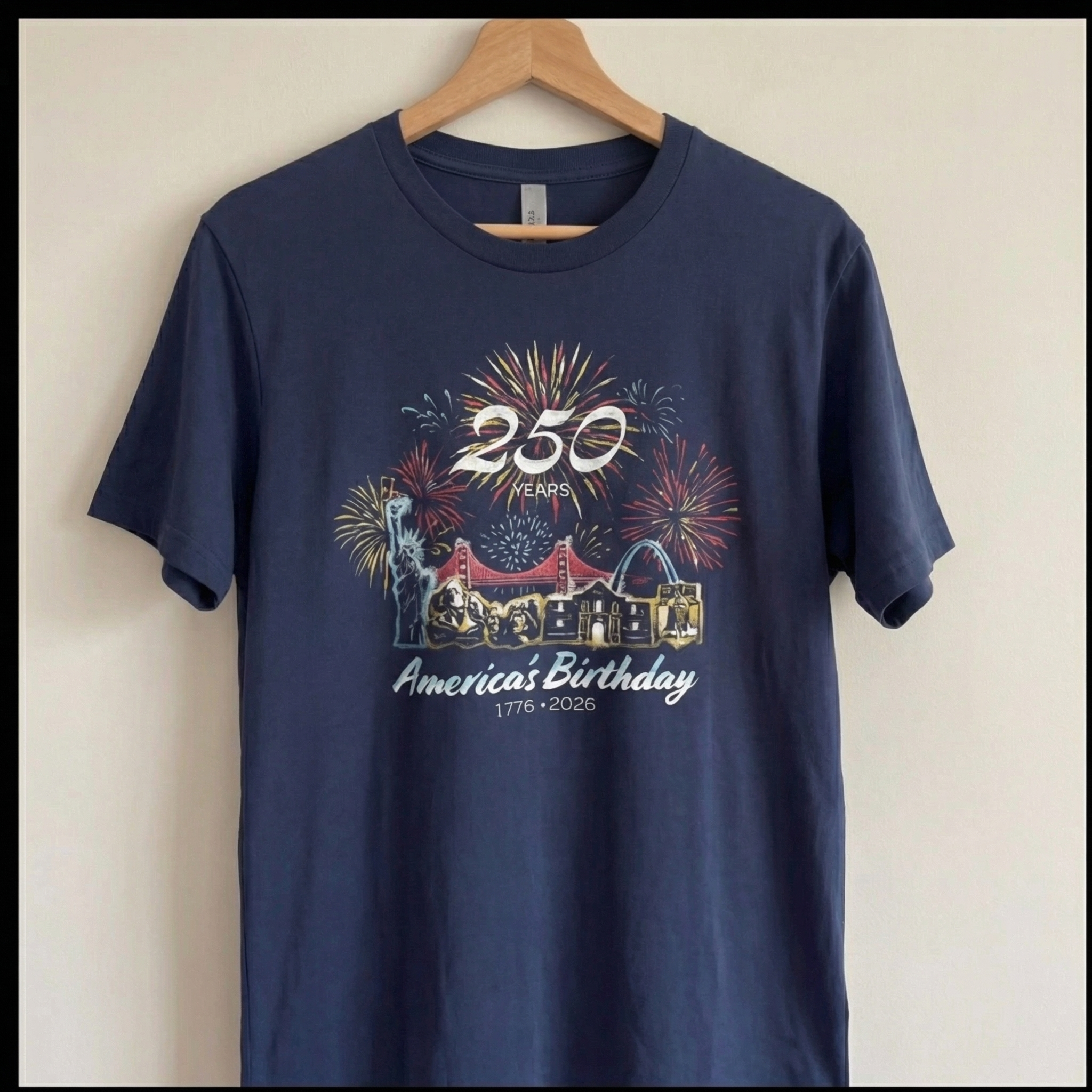 America's Birthday Short Sleeve T-Shirt Navy