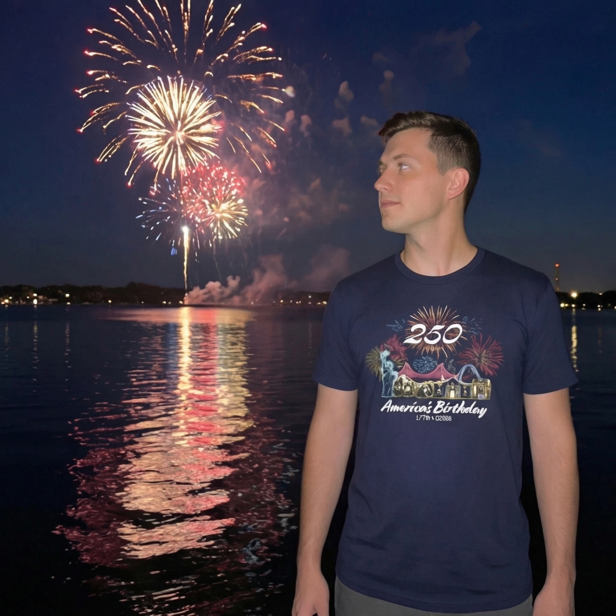 America's Birthday Short Sleeve T-Shirt Navy