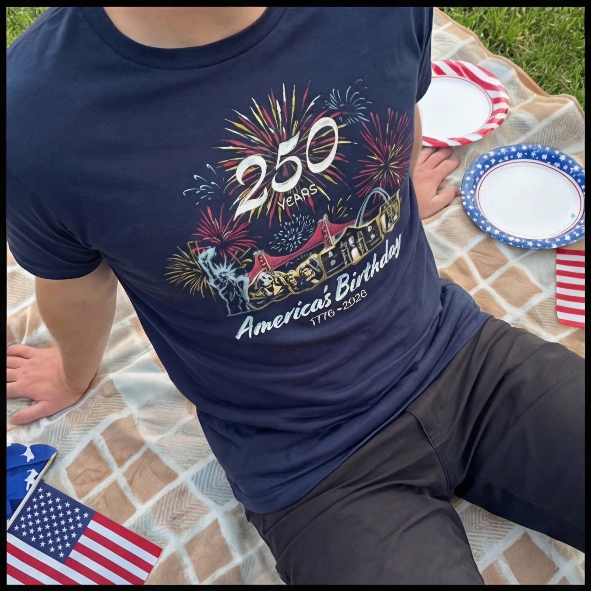 America's Birthday Short Sleeve T-Shirt Navy