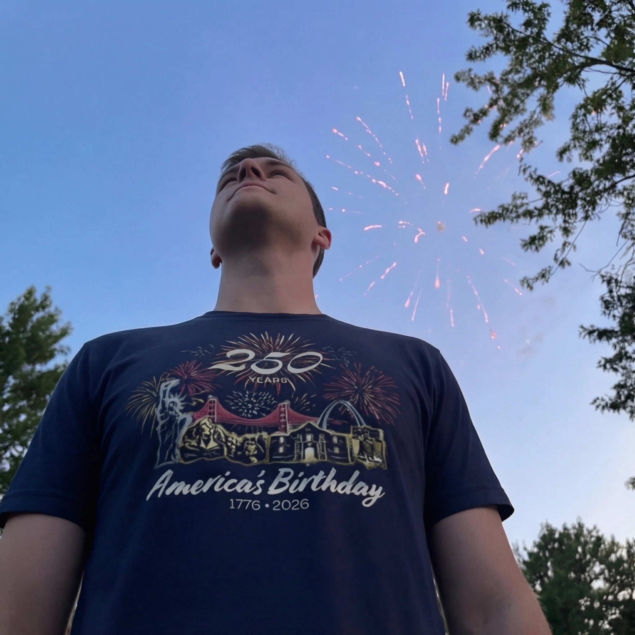 America's Birthday Short Sleeve T-Shirt Navy