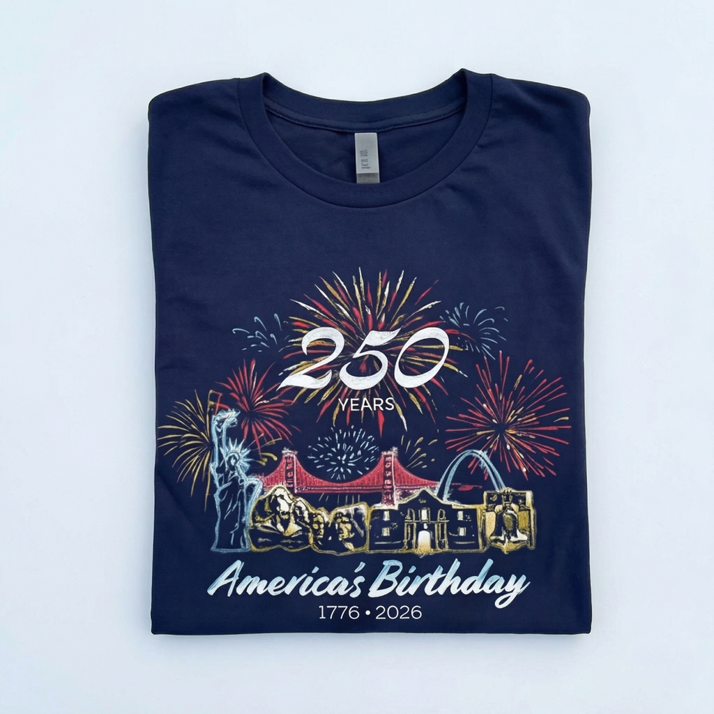 America's Birthday Short Sleeve T-Shirt Navy