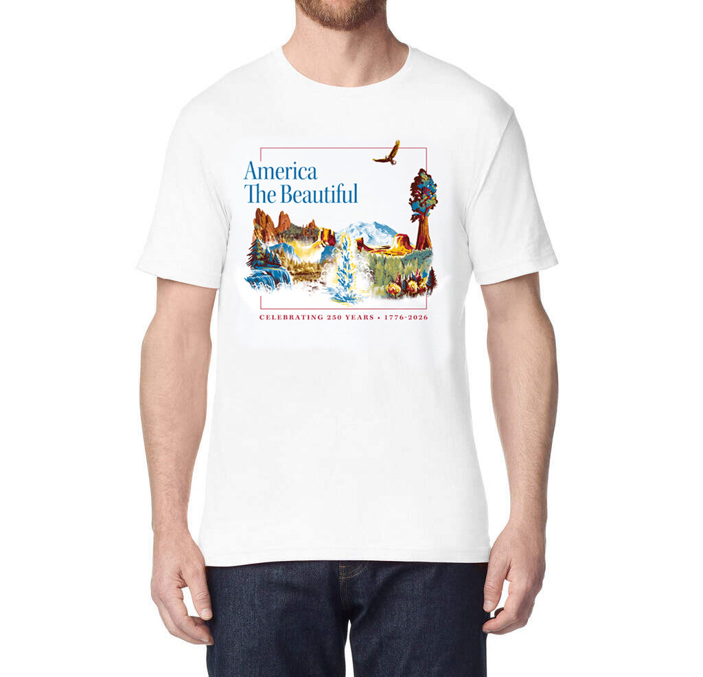 America The Beautiful Short Sleeve T-Shirt White