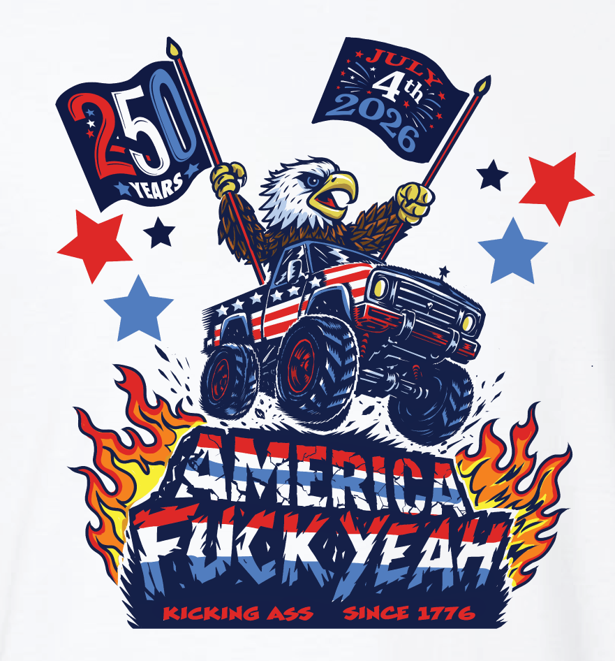 America F Yeah Short Sleeve T-Shirt White